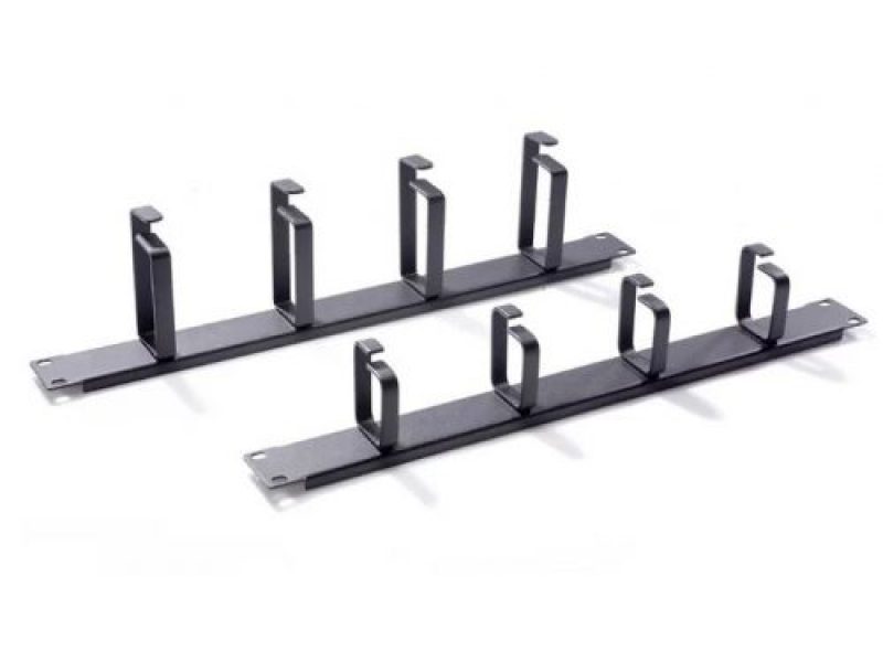 a group of metal hooks